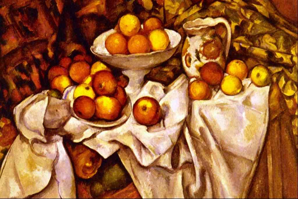 Apples And Oranges Cezanne Impressionism A4 Photo Print