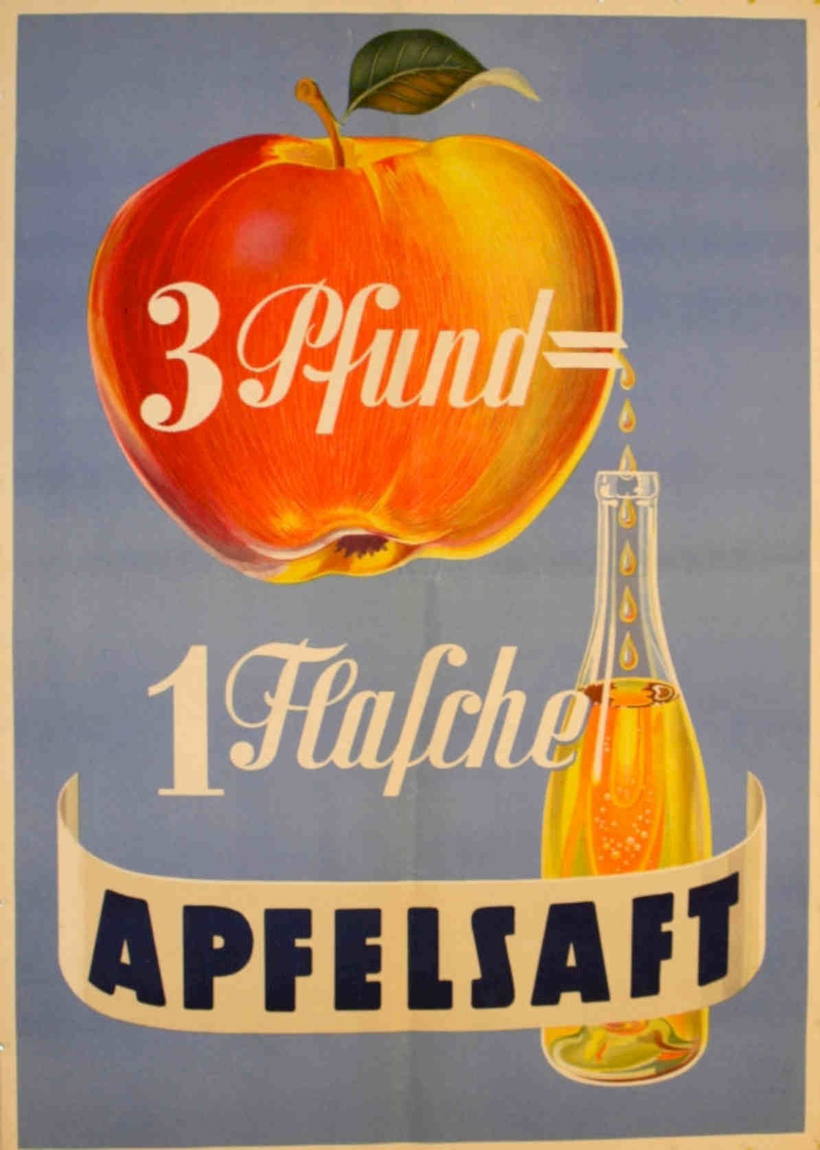 Applesaft Bottle Red Vintage Retro Advert Poster A4 Photo Print