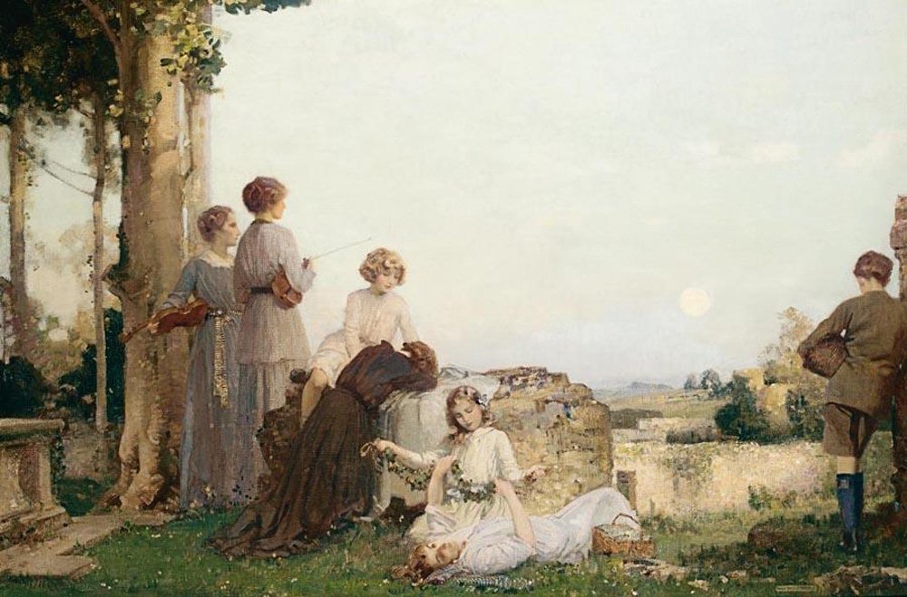 Appleyard Frederick Moonrise and Memories Art A4 Photo Print