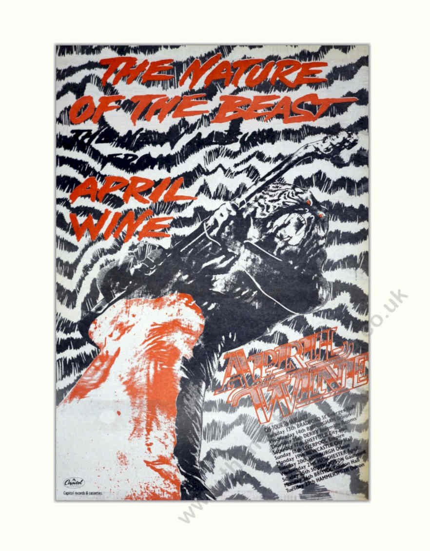 April Wine Beast Vintage Retro Advert Poster A4 Photo Print