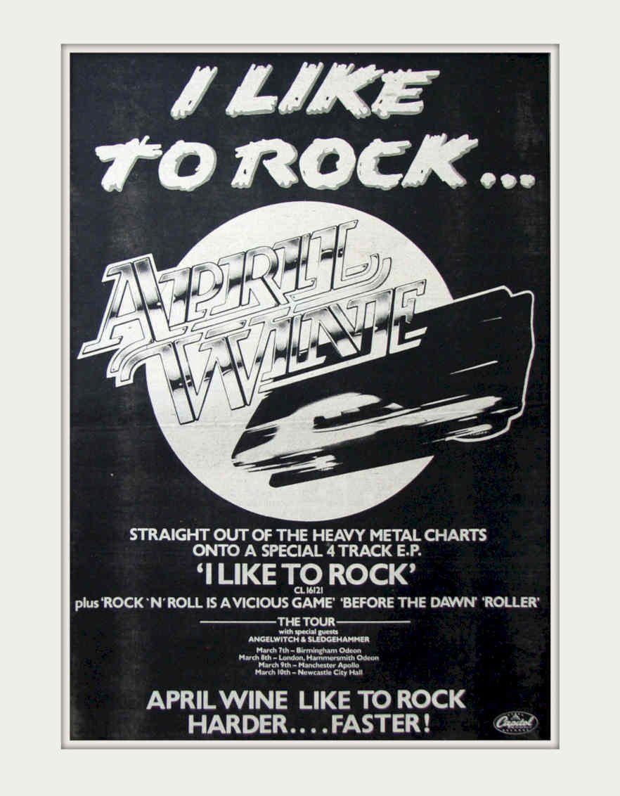 April Wine Mustang Vintage Retro Advert Poster A4 Photo Print