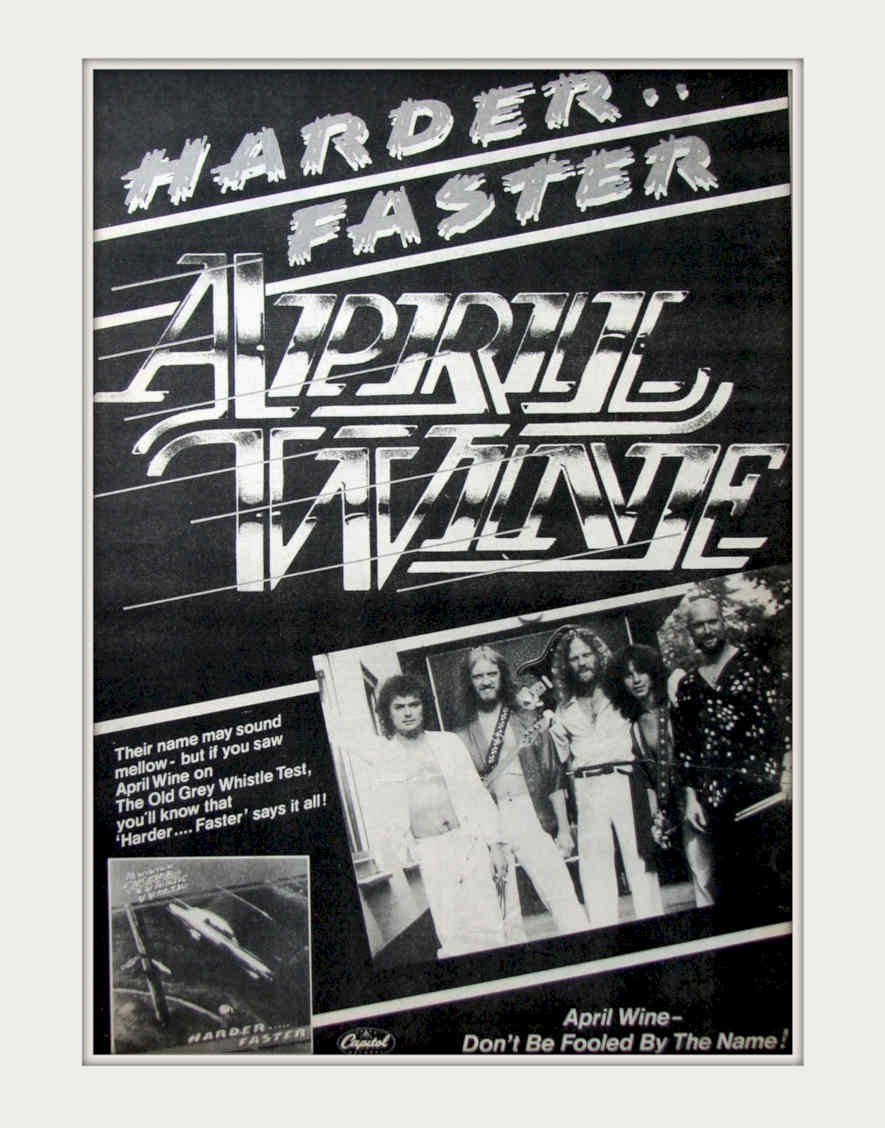 April Wine Poster Vintage Retro Advert Poster A4 Photo Print