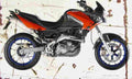 Aprilia 650 Pegaso Strada 2005 Aged Vintage A4 Photo Print