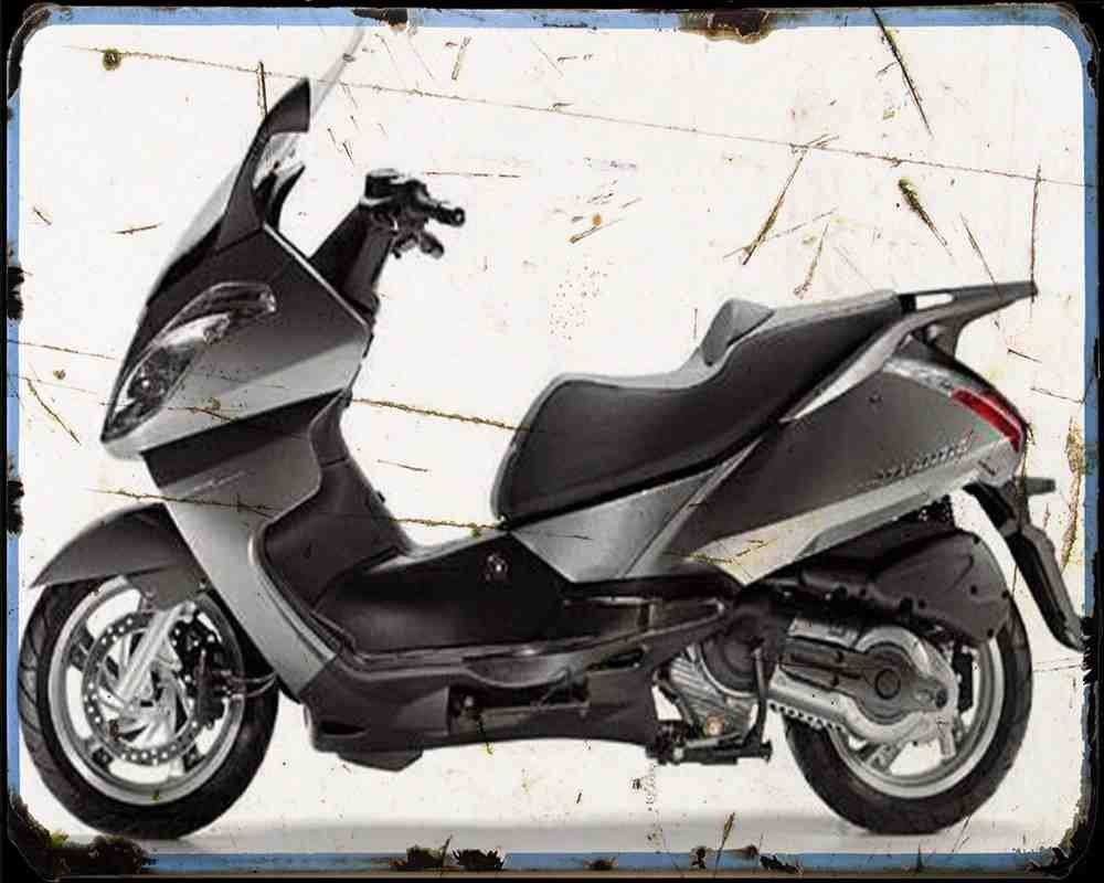 Aprilia Atlantic 400. Motorbike Vintage Aged A4 Photo Print