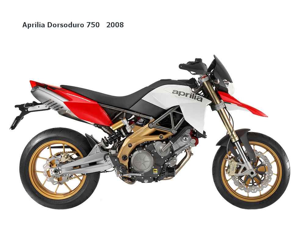 Aprilia Dorsoduro750 2008 motorbike A4 Photo Print
