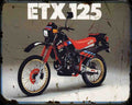 Aprilia Etx125 86 Motorbike Vintage Aged A4 Photo Print