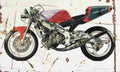 Aprilia GP Racer 1991 Aged Vintage A4 Photo Print