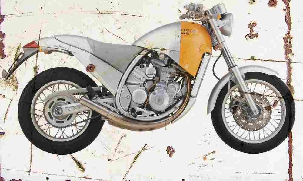 Aprilia Moto6.5 1995 Aged Vintage A4 Photo Print