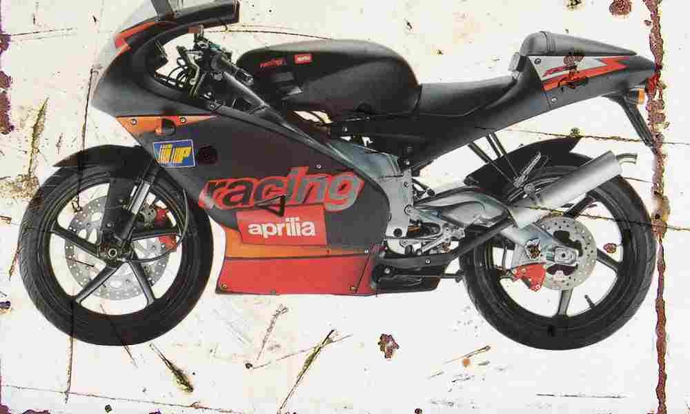 Aprilia RS125 2002 Aged Vintage A4 Photo Print