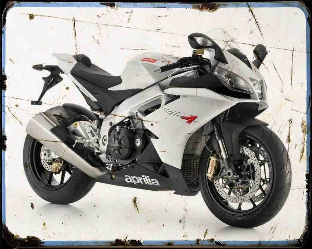 Aprilia Rs125 10 Motorbike Vintage Aged A4 Photo Print