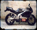 Aprilia Rs125 95 A4 Photo Print Motorbike Vintage Aged