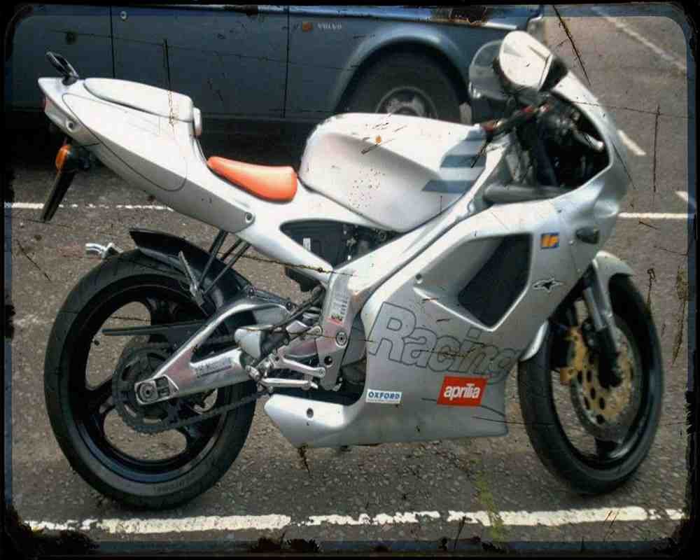 Aprilia Rs125 97 A4 Photo Print Motorbike Vintage Aged