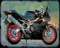 Aprilia Rsv 1000 Nera 04 2 A4 Photo Print Motorbike Vintage Aged