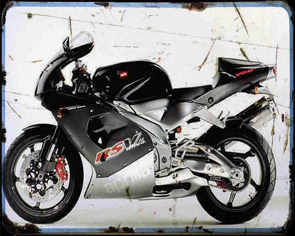 Aprilia Rsv1000 98 1 A4 Photo Print Motorbike Vintage Aged