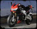 Aprilia Rsv1000 Factory 10 1 A4 Photo Print Motorbike Vintage Aged