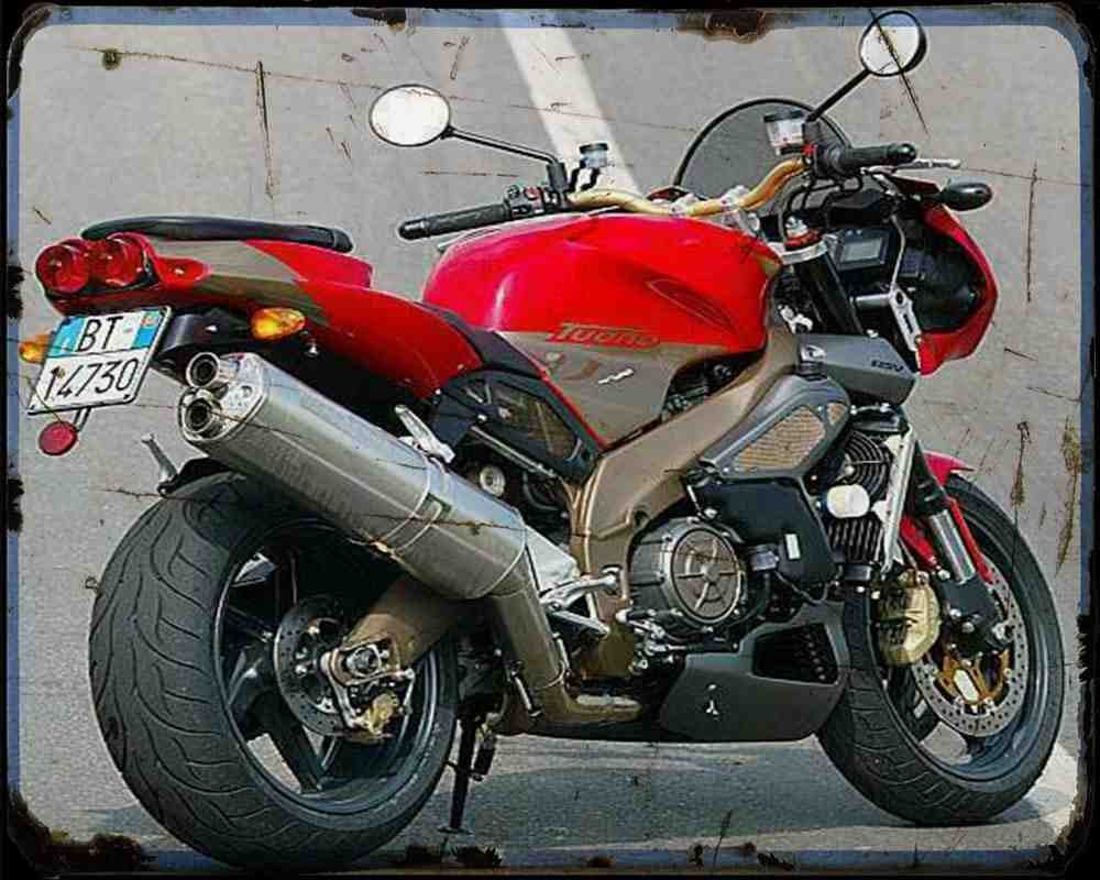 Aprilia Rsv1000 Tuono 5 Motorbike Vintage Aged A4 Photo Print
