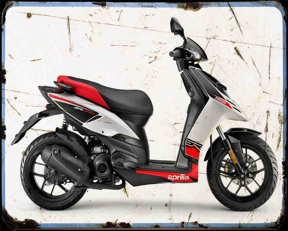 Aprilia Sr Motard 125 12 Motorbike Vintage Aged A4 Photo Print
