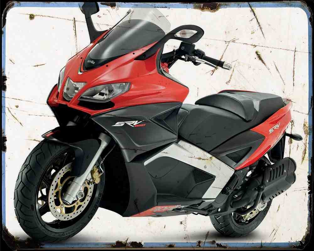 Aprilia Srv 850 Maxi 12 1 Motorbike Vintage Aged A4 Photo Print