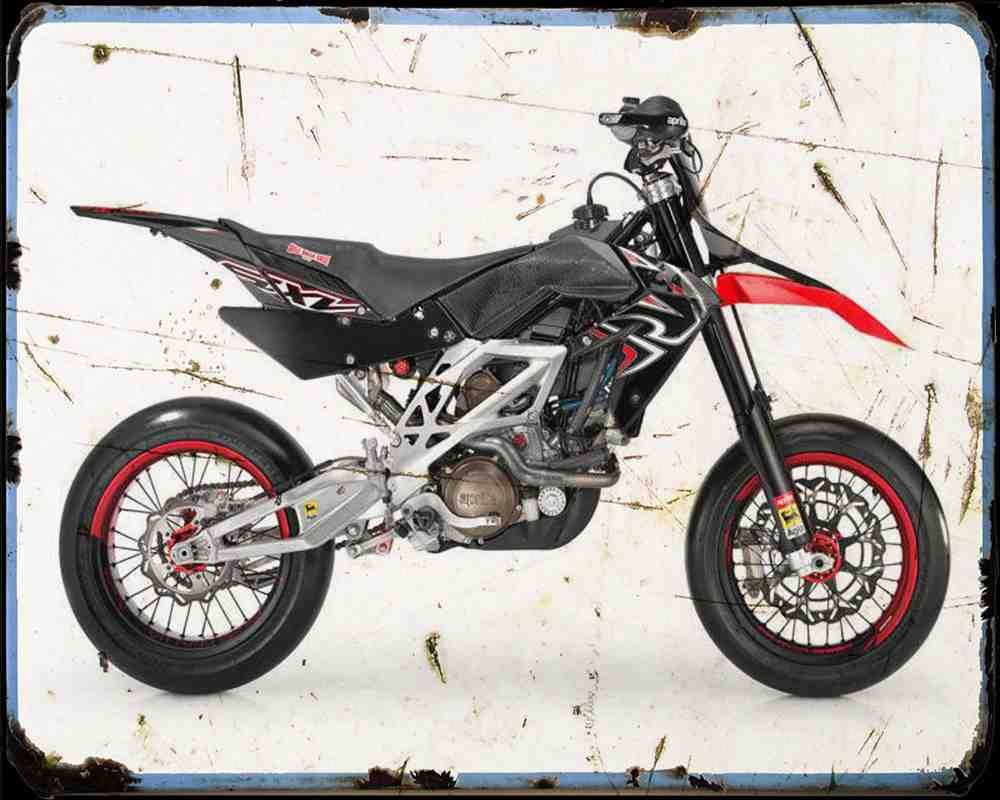 Aprilia Sxv 450 08 A4 Photo Print Motorbike Vintage Aged