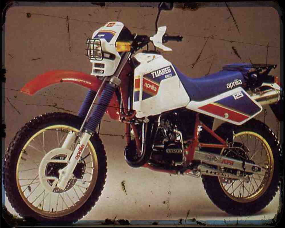 Aprilia Tuarug 125 Rally 89 A4 Photo Print Motorbike Vintage Aged