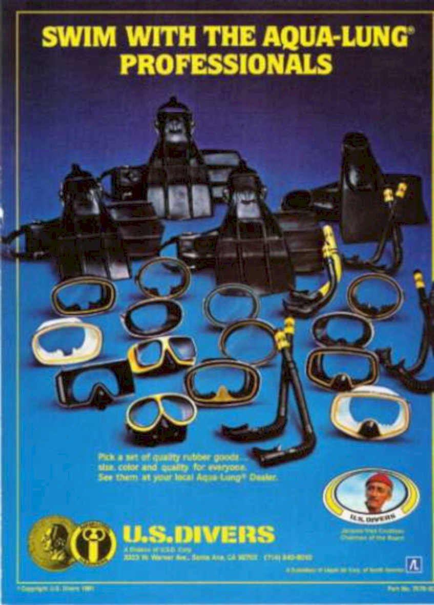 Aqua Lung Diving Vintage Retro Advert Ads A4 Photo Print