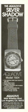Aquadive Silver Shadow Vintage Retro Advert Ads A4 Photo Print