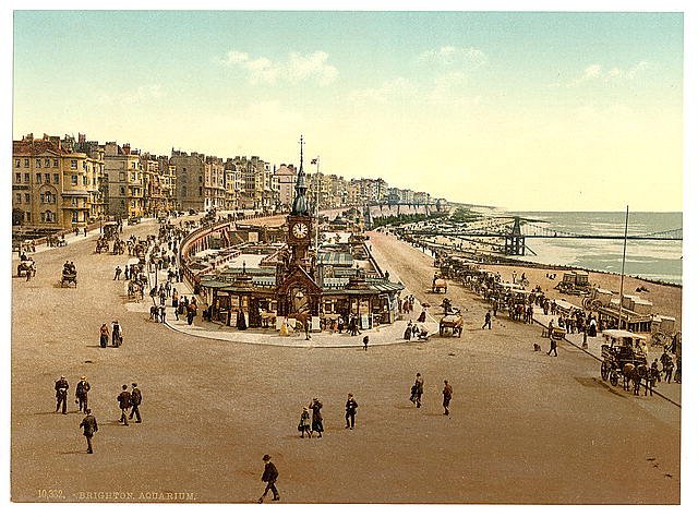 Aquarium Brighton Vintage A4 Photo Print