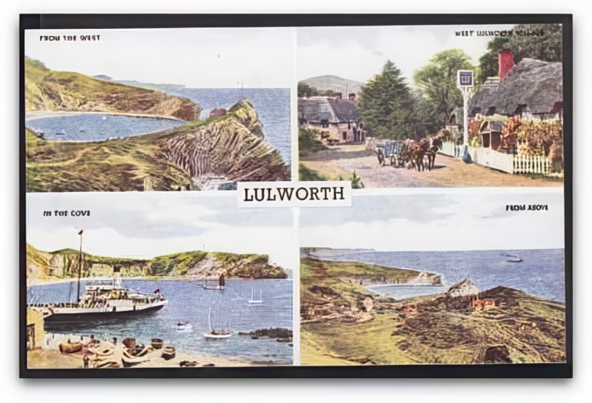 Ar Quinton Lulworth 4 Views 4595 Art Drawn Vintage A4 Photo Print