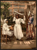 Arab dancing girls Algiers Vintage A4 Photo Print