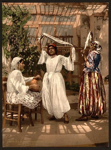Arab dancing girls Algiers Vintage A4 Photo Print