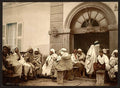 Arabs at a cafe Algiers Vintage A4 Photo Print