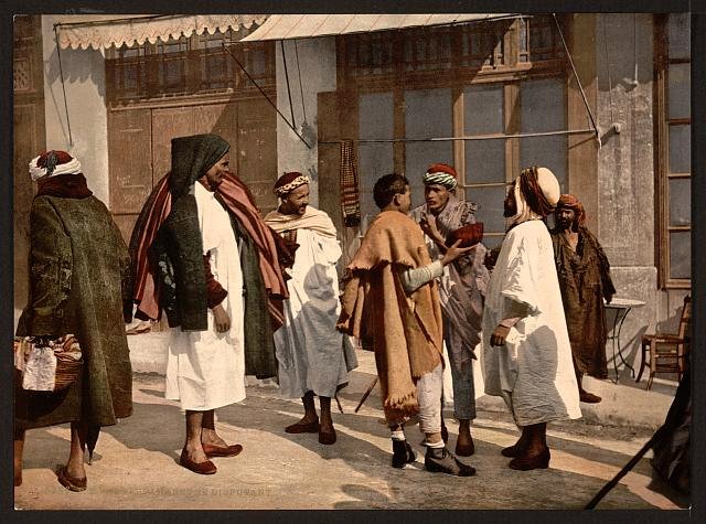Arabs disputing Algiers Vintage A4 Photo Print