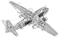 Arado AR 234 cutaway A4 Photo Print