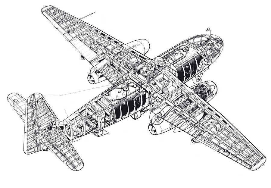 Arado AR 234 cutaway A4 Photo Print