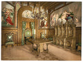 Arbeitszimmer Neuschwanstein Castle Upper Bavaria Vintage A4 Photo Print