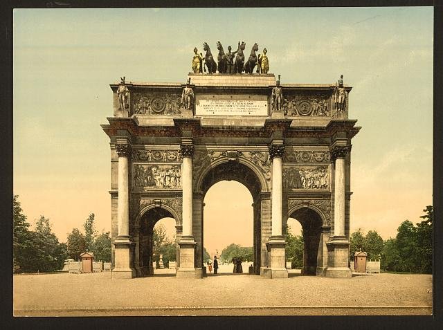 Arc de Triomphe du Carrousel Paris Vintage A4 Photo Print