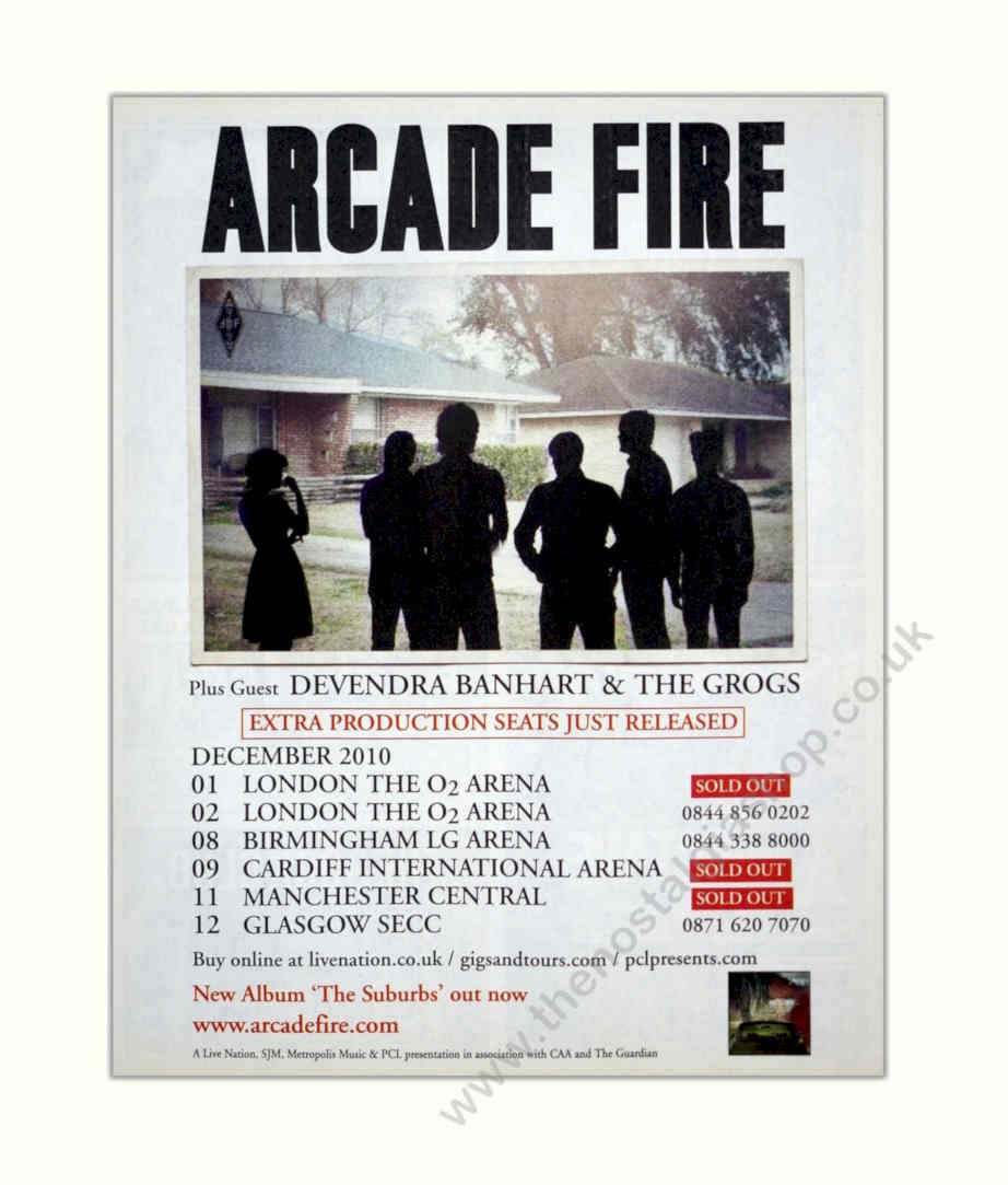 Arcade Fire Concerts Vintage Retro Advert Poster A4 Photo Print