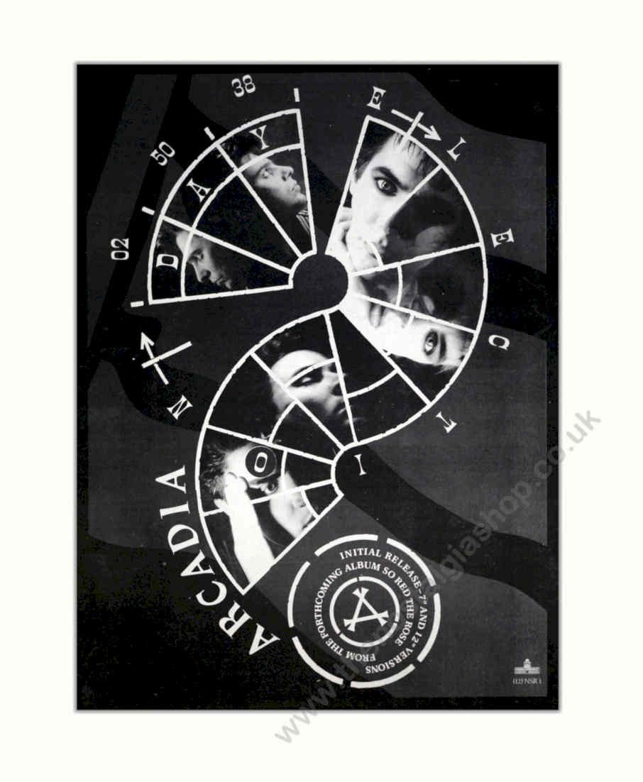 Arcadia Initial Release Vintage Retro Advert Poster A4 Photo Print