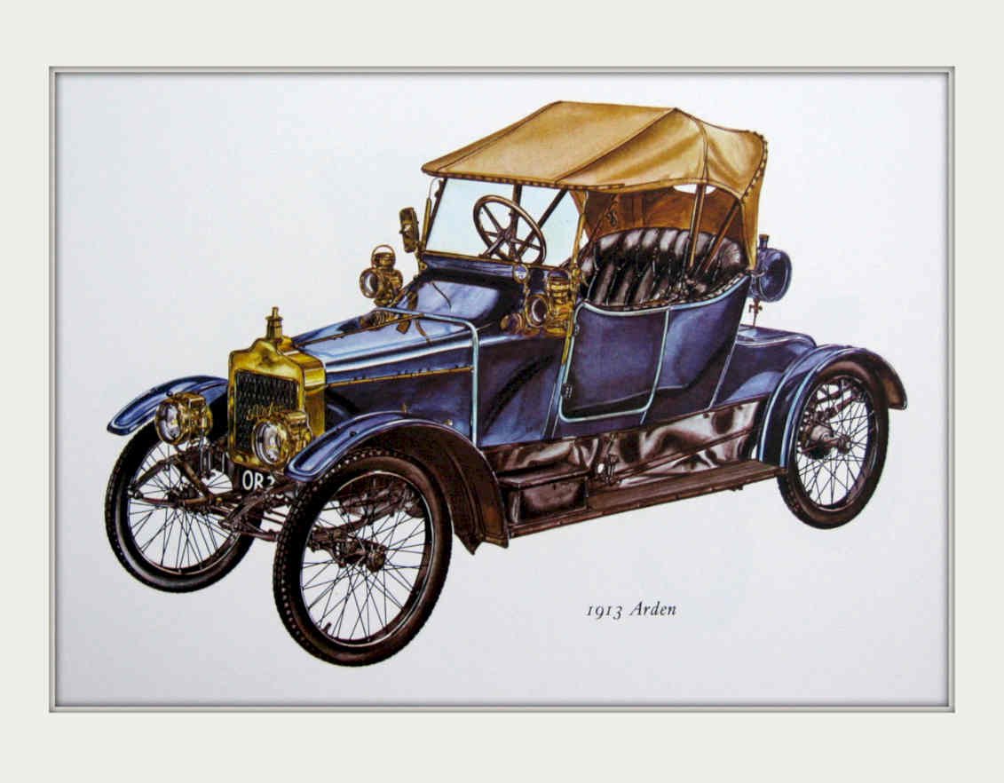 Arden Automobile 1913 Vintage Retro Advert Poster A4 Photo Print