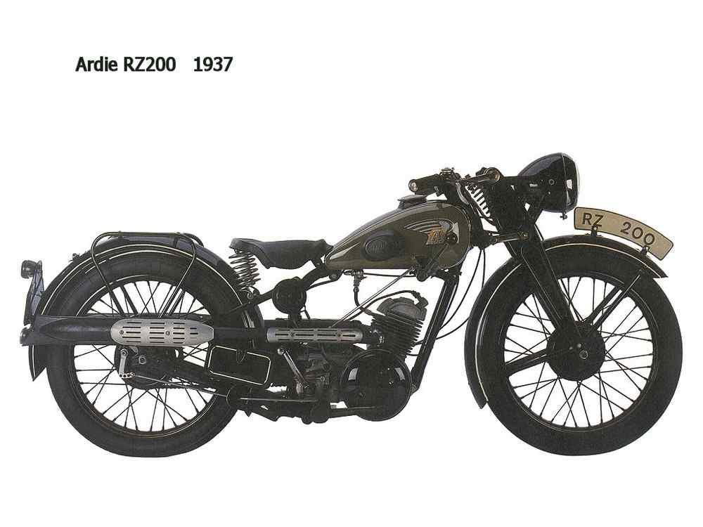 Ardie RZ200 1937 motorbike A4 Photo Print