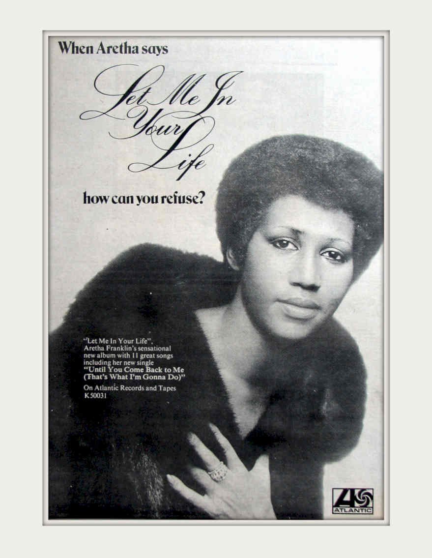 Aretha Franklin Letme Vintage Retro Advert Poster A4 Photo Print