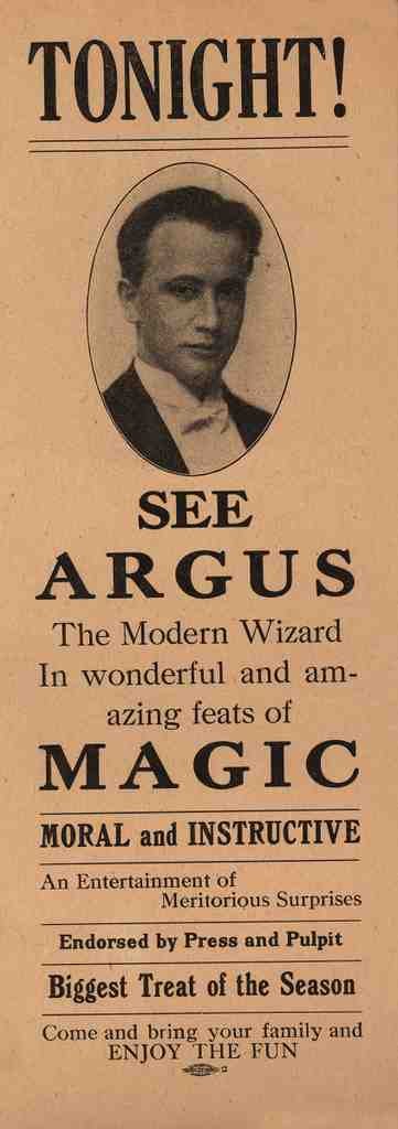 Argus 2 Magic Magician Vintage A4 Photo Print