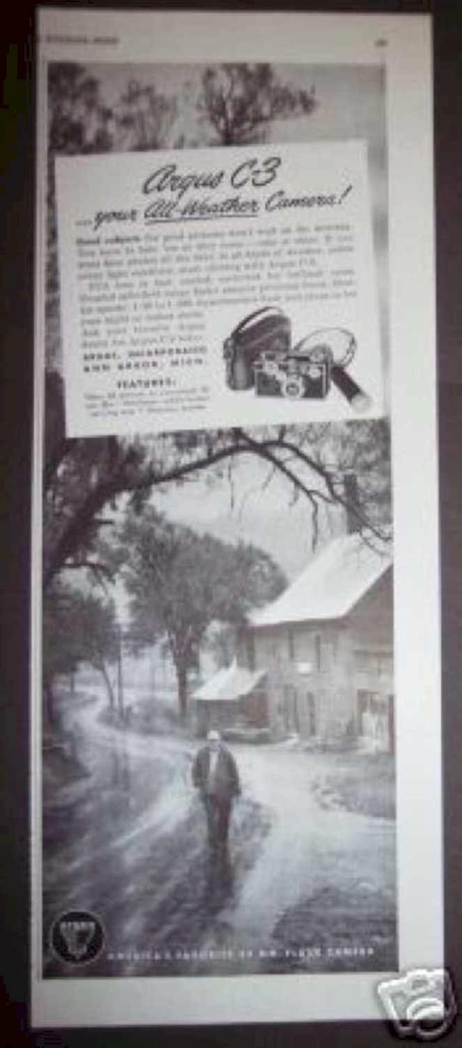 Argus C3 Camera 1 Vintage Retro Advert Ads A4 Photo Print