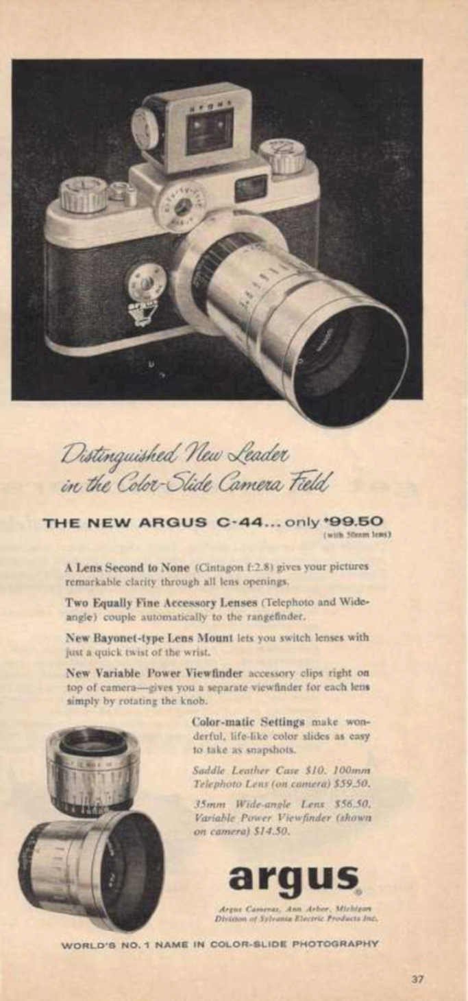 Argus C44 Camera Vintage Retro Advert Ads A4 Photo Print