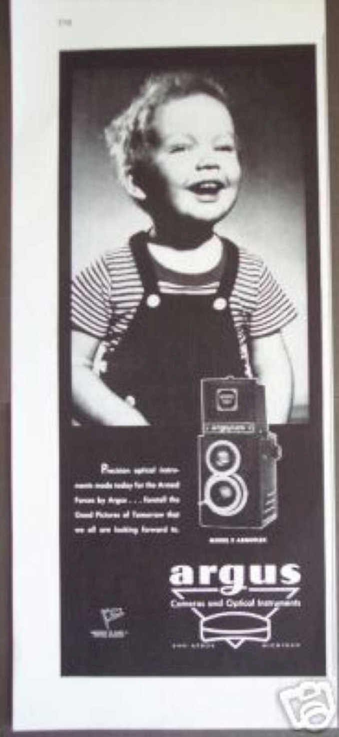 Argus Camera Boy Vintage Retro Advert Ads A4 Photo Print