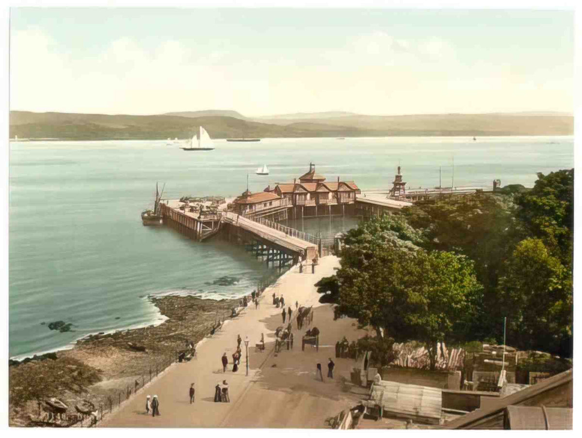 Argyllshire Dunoon Pier Vintage A4 Photo Print