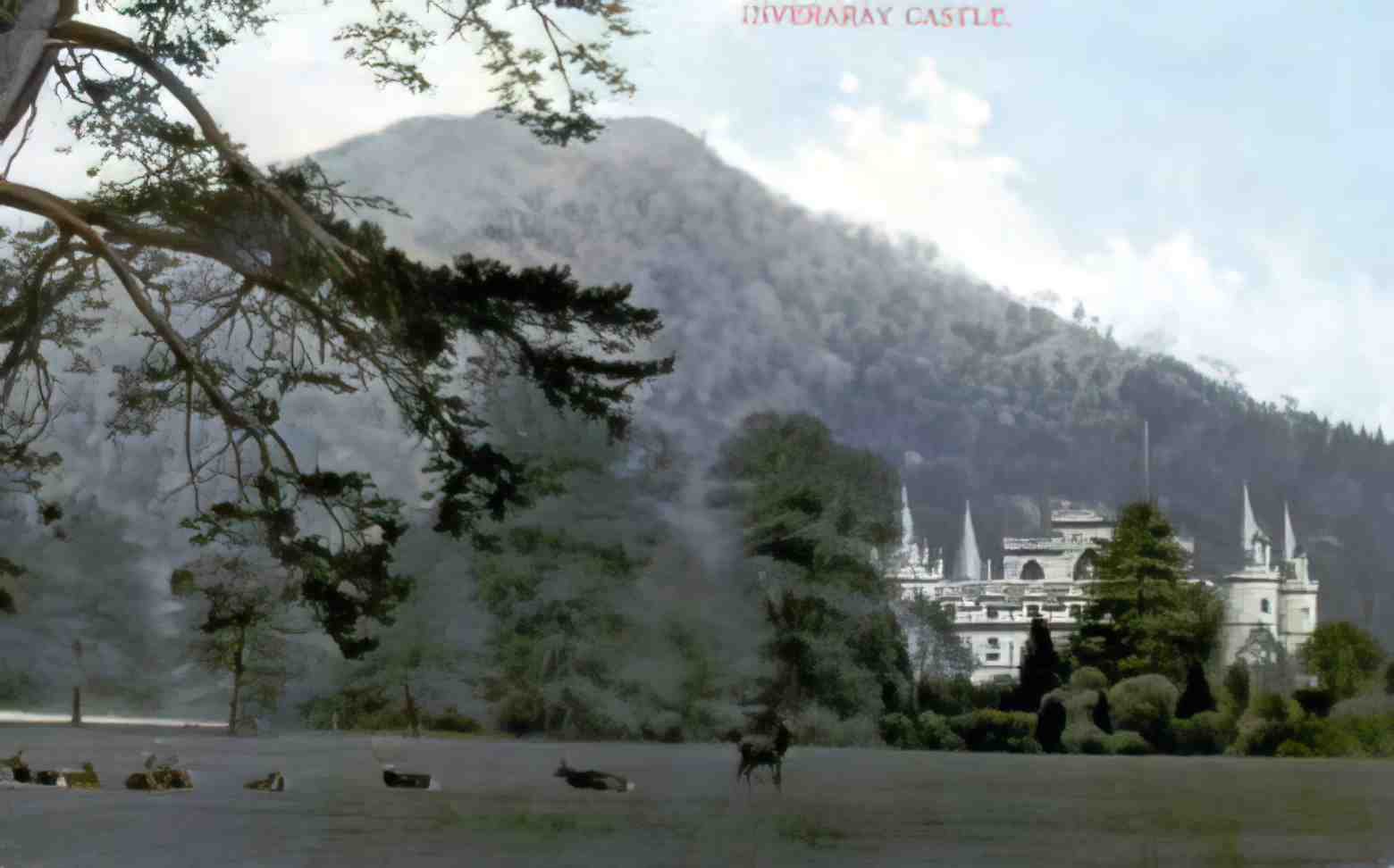 Argyllshire Inverary Castle 1908 Vintage A4 Photo Print