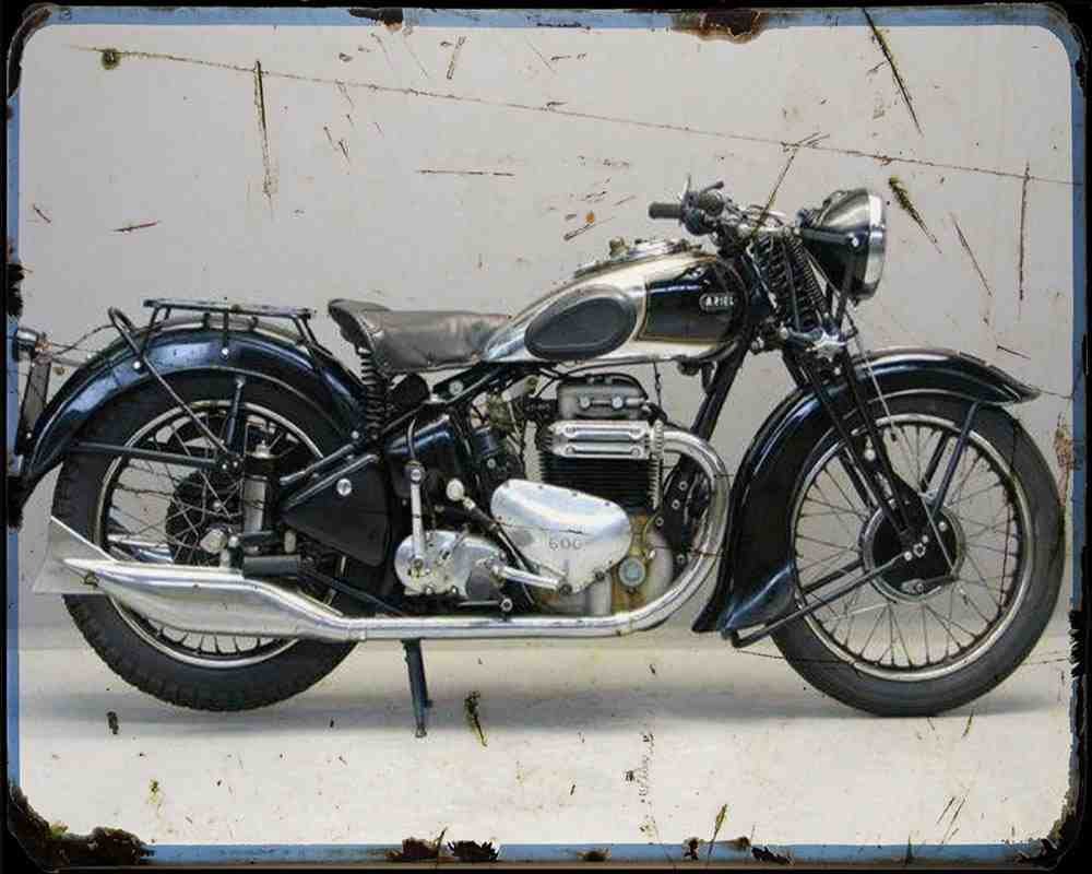 Ariel 4F Square Four 1 Motorbike Vintage Aged A4 Photo Print