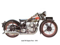 Ariel 500 SquareFour 1930 motorbike A4 Photo Print