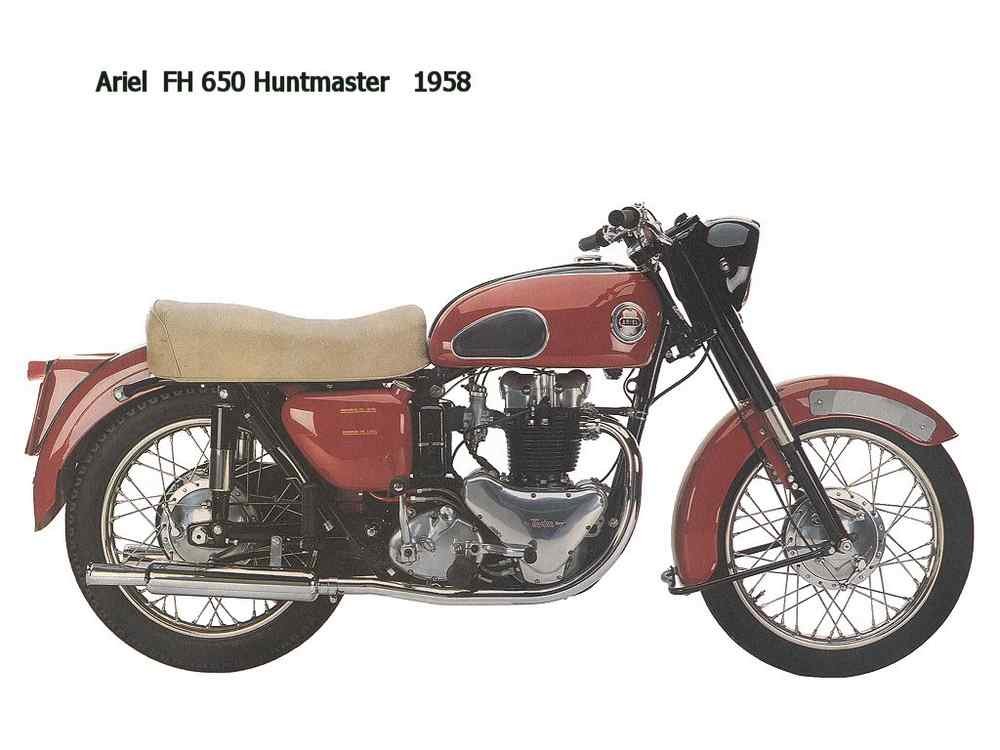 Ariel FH650 Huntmaster 1958 motorbike A4 Photo Print